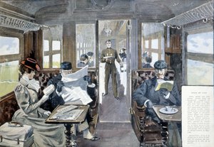豪華列車のレストランワゴン 19世紀後半 作： French School