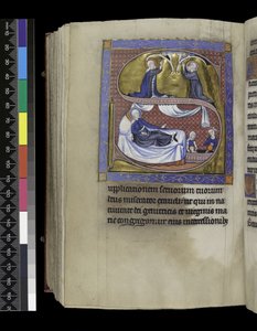 MS 300 f.271v、パリのイザベラの詩篇と時間からの聖母降誕のための収集、説教、レッスン、c.1265-70 作： French School