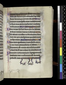 MS 300 f.68r、パリのイザベラの詩篇と時間のフォリオ、c.1265-70 作： French School