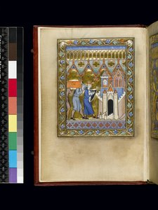 MS 300 f.Iv、パリのイザベラの詩篇と時間のフォリオ、c.1265-70 作： French School
