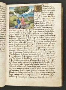MS Hunter 252 026r Hundred News Newsのページ、c.1461-62 作： French School