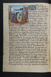 MS Hunter 252 040v Hundred News News、c.1461-62のページ 作： French School
