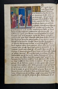MS Hunter 252 068v Hundred News Newsのページ、c.1461-62 作： French School