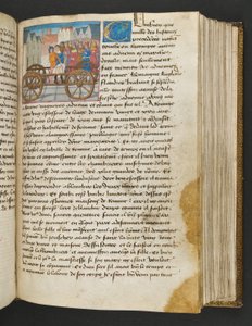 MS Hunter 252 108r Hundred News Newsのページ、c.1461-62 作： French School