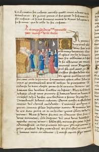 MS Hunter 252 117vページ、ハンドレッドニュースニュース、c.1461-62 作： French School