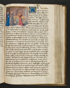 MS Hunter 252 148r Hundred News Newsからのページ、c.1461-62 作： French School