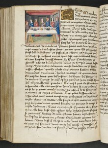 MS Hunter 252 168vページ、ハンドレッドニュースニュース、c.1461-62 作： French School