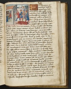 MS Hunter 252 194r Hundred News Newsからのページ、c.1461-62 作： French School