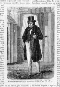 M.ド・シャトーブリアンが省庁を去った（1824年）。 作： French School