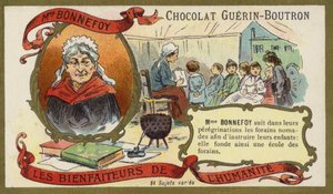 フランスの慈善家、ボンヌフォイ夫人（クロモリ写真 作： French School