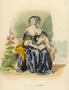 マダム・ド・ラ・ファイエット（彩色済み彫刻 作： French School