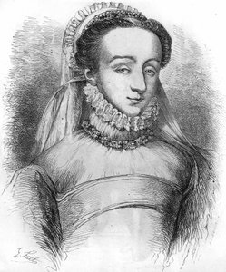 Madame de Sauve（カトリーヌ・ド・メディシス（カテリーナ・ド・メディチ）が、宮廷の人々の情報を記録するために使った女性の一人）。アンリ4世の愛人で、シャルロット・ド・ボーヌ、ソーヴ男爵夫人、後にノワールムーティエ侯爵夫人としても知られる。Histoire P」では 作： French School