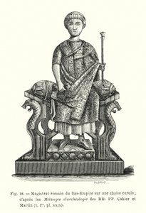 キュルレの椅子に座った下級帝国のローマ奉行；Melanges d