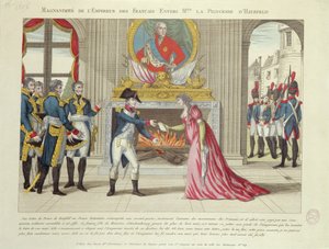 ナポレオン皇帝のハッツフェルト王女への寛大さ、1806 作： French School