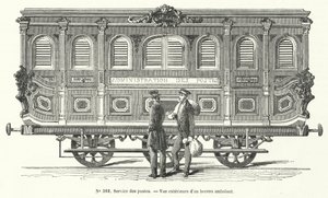 フランス国鉄の郵便馬車(彫刻) 作： French School