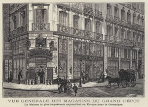 フランス、パリのグランドデポの家、陶磁器店 作： French School