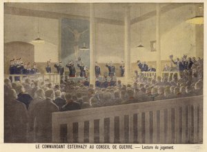 軍事法廷前のエステルハージ少佐 作： French School