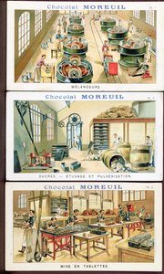チョコレートを作る、チョコレートを宣伝する画像Moreuil、c.1900（289139も参照） 作： French School