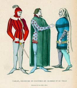男性の衣装、1360-1365 作： French School