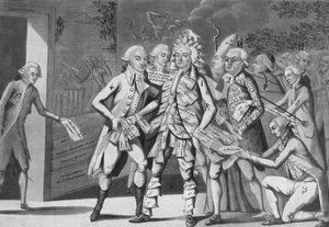 Man in assignates:...Brissoterを探しているdeputesのグループ」(Jacques Pierre Brissot de Warville 1754-1793) Anonymous.印刷。1791