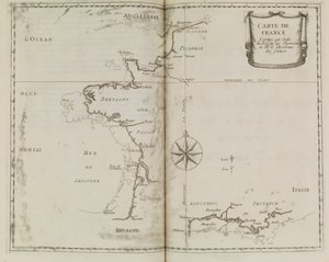 フランス地図、1693年頃（版画） 作： French School