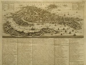 ヴェネツィアの地図、H。Chatelainによってアムステルダムで公開、1728