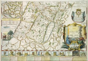 モンス・ラベ・デ・ラ・グリヴェによる旧約時代の聖地の地図、1772