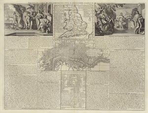 イギリスの文民政府の地図 作： French School
