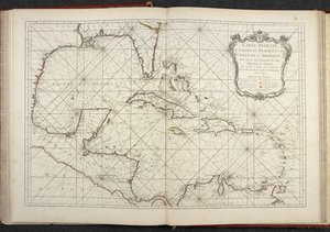 メキシコ湾を示す地図、メキシコ湾とアメリカ諸島の縮小地図