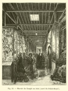 1840年の神殿の行進、パレロワイヤル広場 作： French School