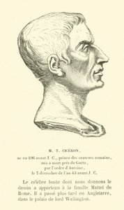 マルクス・トゥリウス・キケロ（ローマの政治家、雄弁家、哲学者）（銅版画 作： French School
