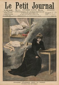 刑務所にいるマルグリットシュタインハイル、「Le Petit Journal」の表紙イラスト、補足イラストレーター、1908年12月13日