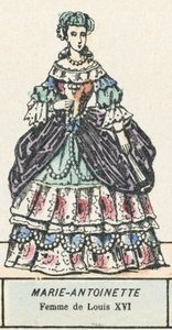 ルイ16世の妻、マリー・アントワネット（彩色済み彫刻 作： French School