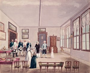 マリーテレーズシャルロットドブルボン、マダムロワイヤルは、1795年にパリの刑務所から釈放された後、彼女の従兄弟であるオーストリア皇帝フランシス2世と彼の妻マリアテレサとウィーンで出会います。1796年頃（wc 作： French School