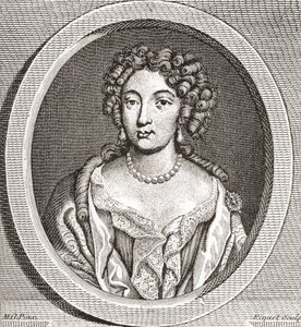 MarieAngéliquede Scorailles、16611681。フランスの貴婦人で、ルイ14世の多くの愛人の1人。 Les Heures Libresから1908年に出版されました。 作： French School