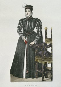 メアリークイーンオブスコッツ（1542-87）、レギュイユドガイニエールからのミニチュアのコピー 作： French School