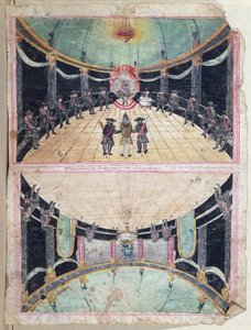 18世紀後半のフリーメーソンのレセプション 作： French School