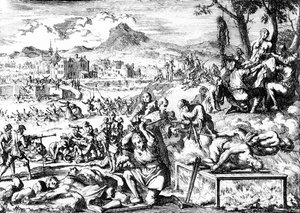 1644年のアイルランドでの虐殺、1685年頃 作： French School
