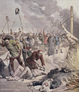 中国の虐殺、ルプティジャーナル、1891年 作： French School