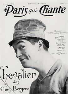 モーリス・シュヴァリエ、「Paris qui Chante」より、1910年3月30日（リトグラフ） 作： French School