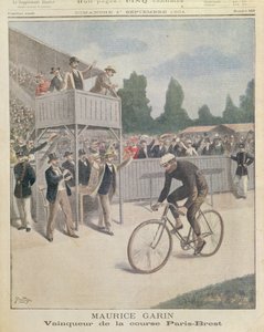 1901年9月1日、ルプティジャーナルからパリブレストレースのモーリスガリン（1871-1957）チャンピオン 作： French School