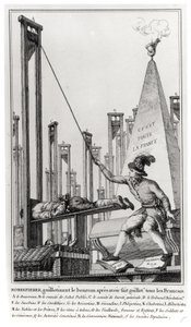 Maximilien de Robespierre（1758-94）死刑執行人の死刑 作： French School