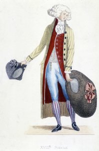 1782年のフランスでの男性の衣装。 作： French School
