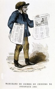 罪の商人または新聞配達人 作： French School