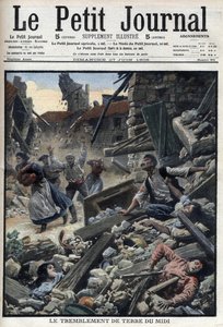 フランス南東部でミディ地震発生-6月27日付「Le Petit Journal」紙 作： French School