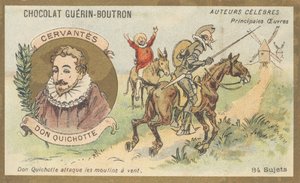 ミゲル・デ・セルバンテス・サアベドラ（1547-1616）、スペインの小説家、詩人、劇作家、「ドン・キホーテ」（1605）の著者 作： French School