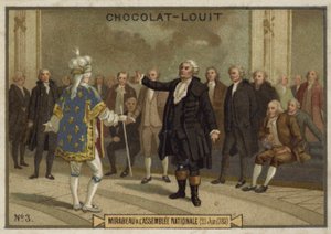 1789年6月23日の国会でのミラボー 作： French School
