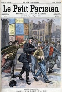 雑学：1900年にパリのヴェルニオー通りで起きた平和維持活動家の暗殺事件 - "Le petit Parisien "より 作： French School