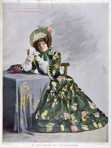 Mlle Le Normand役のMlle Mily-Meyer、1899年（活版印刷） 作： French School