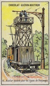 路面電車の架線を修理するための移動式プラットフォーム(クロモリト) 作： French School